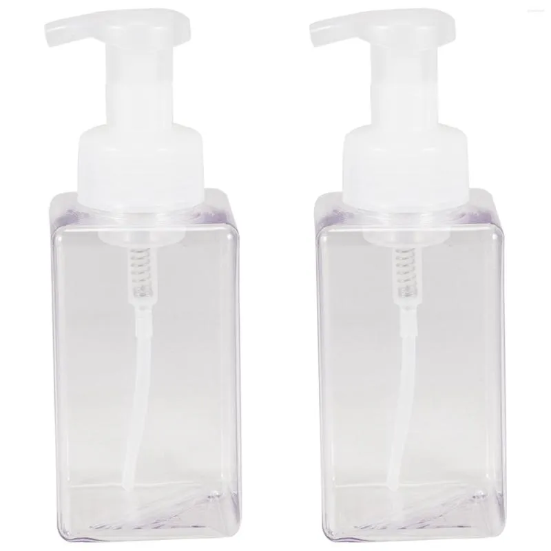 Refillable 15oz Foam Dispenser With Pump Bottle Set Of 2, Clear, 450ml ...