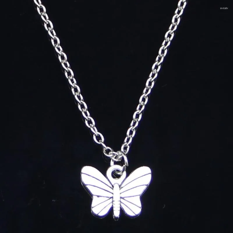 Chains 20pcs Fashion Necklace 11x7mm Butterfly Pendants Short Long Women Men Colar Gift Jewelry Choker
