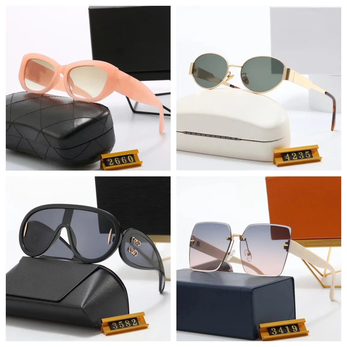 Новые модные модные роскошные дизайнерские солнцезащитные очки модного бренда солнцезащитные очки в большой оправе для женщин и мужчин унисекс солнцезащитные очки для путешествий с коробкой