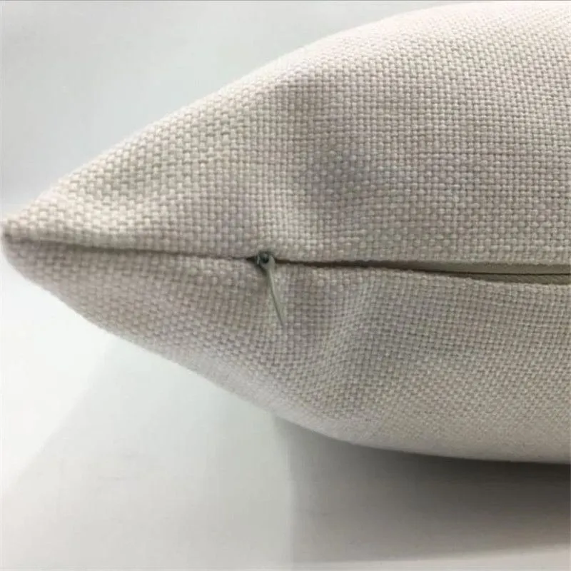 Sublimation Blank Pillow Case Solid Color 40*40cm Book Pocket Pillow Cover DIY Handmade Polyester Linen Cushion Cover Sofa Pillow Case