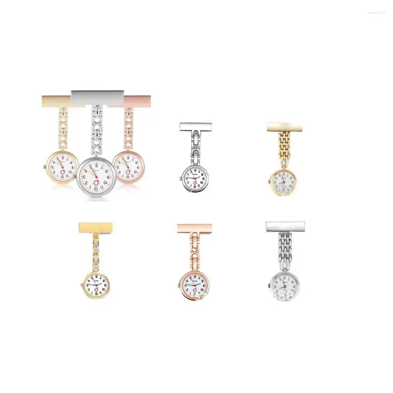 Pocket Watches 3Pcs Watch Quiet Running Battery Powered Alarms Clock Gift