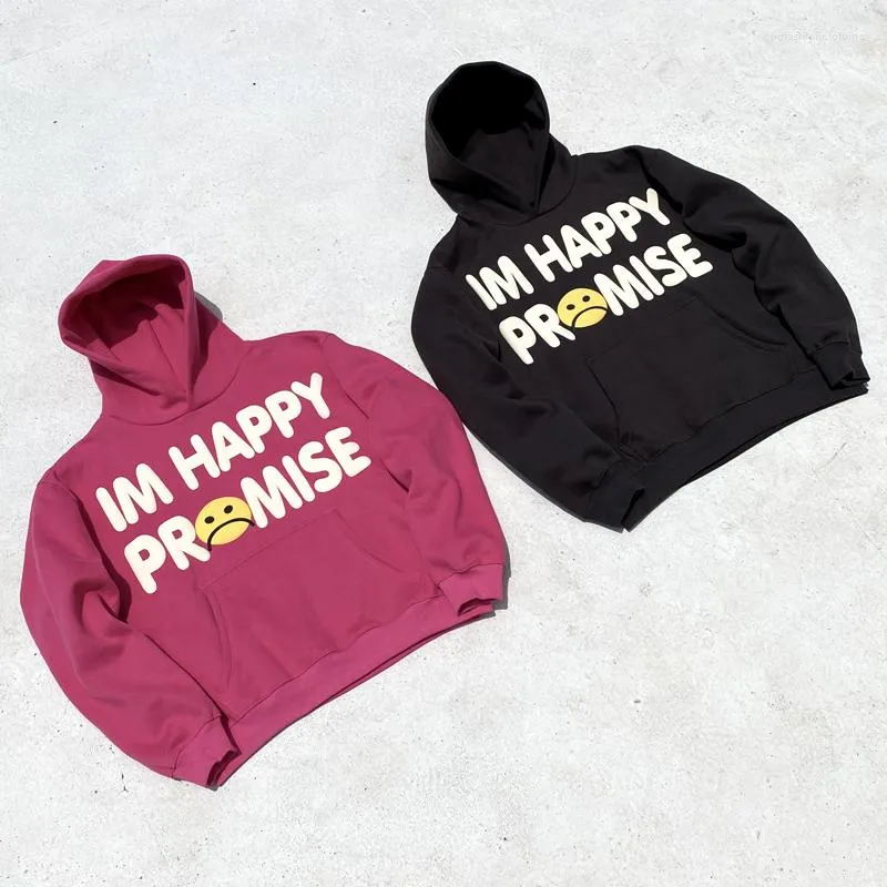 Sweats à capuche pour hommes Im Happy Promise Foam Logo CPFM.XYZ Imprimer Sweat à capuche Hommes Femmes Oversize Hiver Polaire Pull Graphique Anime Vêtements Y2k