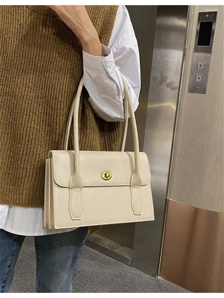 Borse da sera Borsa a tracolla singola moda solida per le donne 2023 Borse e borsette sotto le ascelle di lusso con manico superiore Shopper in pelle da donna