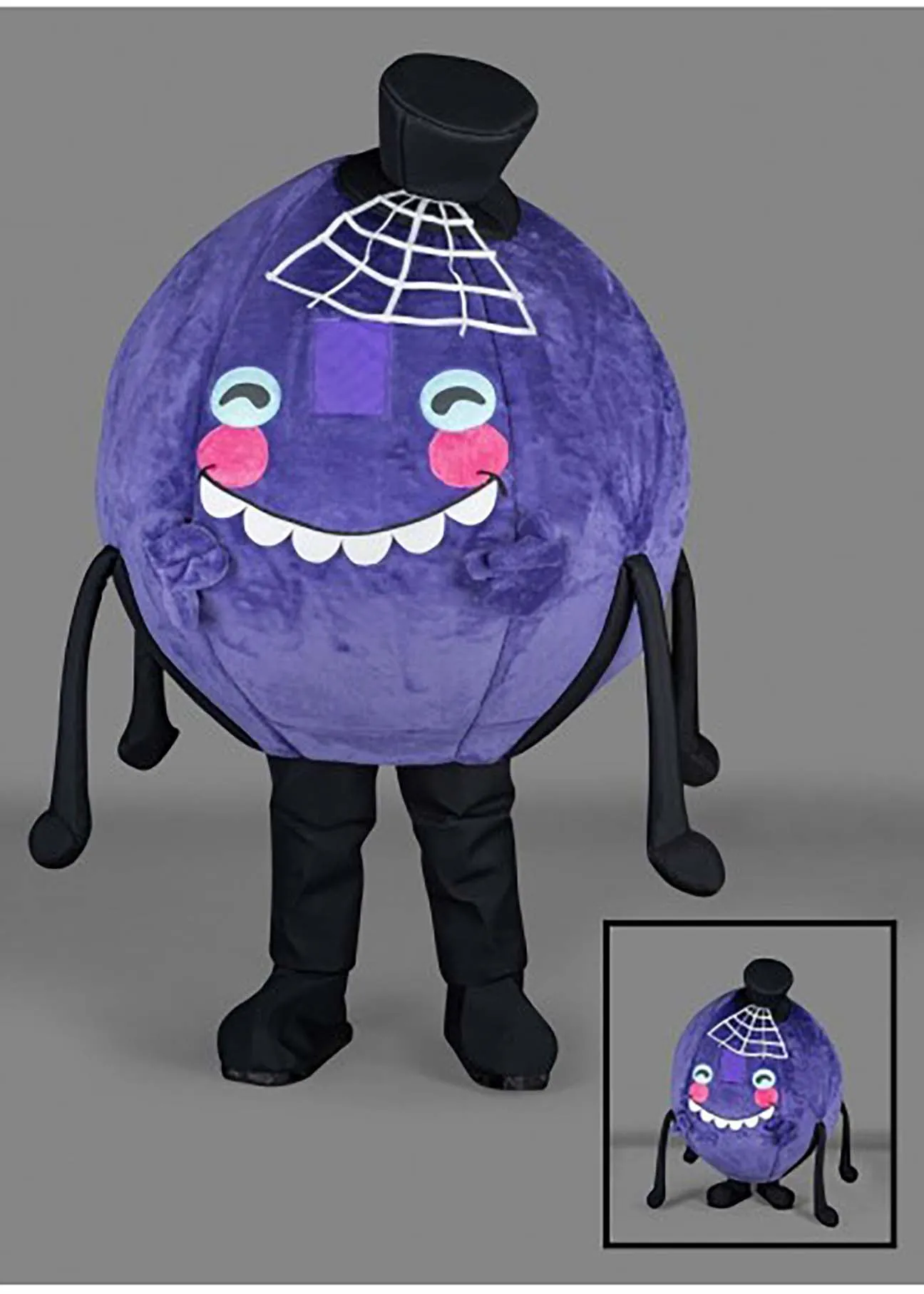 Costume de mascotte d'araignée joyeuse de haute qualité pour adulte, accessoires de spectacle d'animation de noël et d'halloween