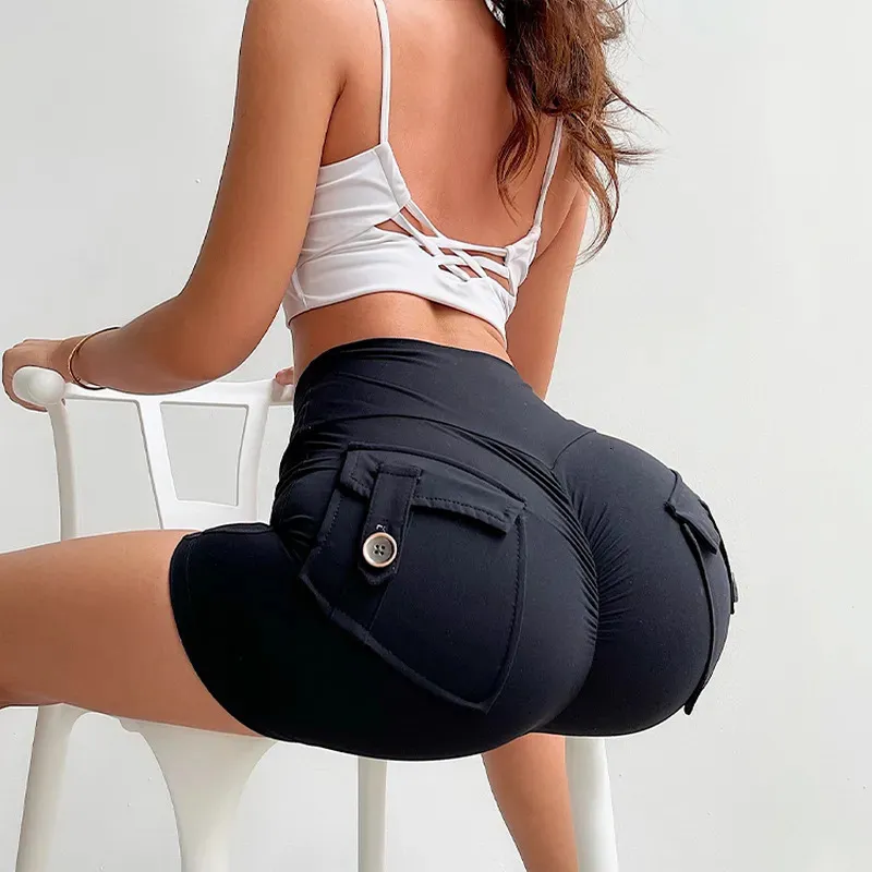 Yoga Outfit Yoga Shorts Mulheres Scrunch Bum Shorts Bolsos Traseiros  Ciclismo Leggings Curtos Treino Ruched Bunda Esportiva Yoga Ginásio Fitness  Collants 230928 De $78,75