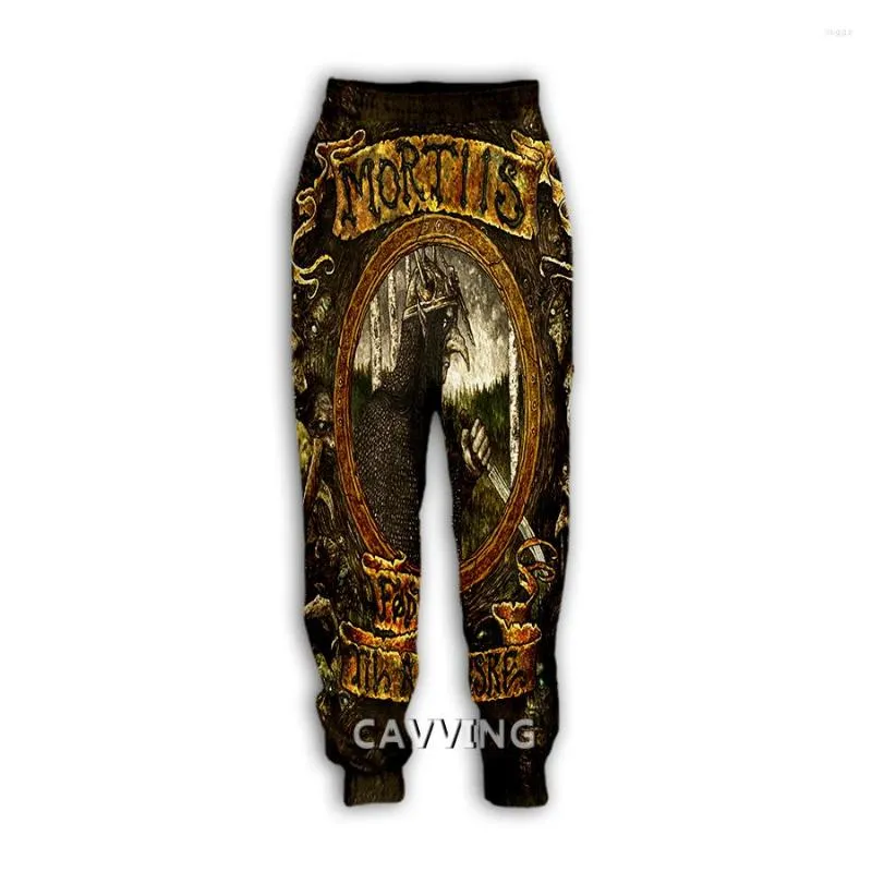 Calças masculinas moda 3d impressão mortiis banda casual calça esporte moletom em linha reta calças de jogging para mulher/homem l2