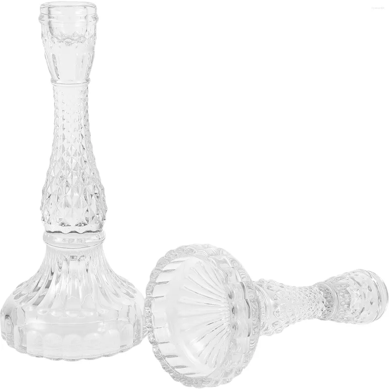Ljushållare 2st höga te -lampor Holder Glass Party Clear