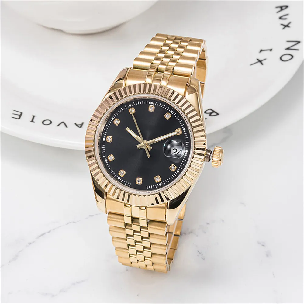 AAA Dupe Montre De Luxe Mens Relógio Mecânico Automático Sier Strap Vidro Safira Completa Inoxidável Relógio de Pulso À Prova D 'Água Senhora Ouro Relógios