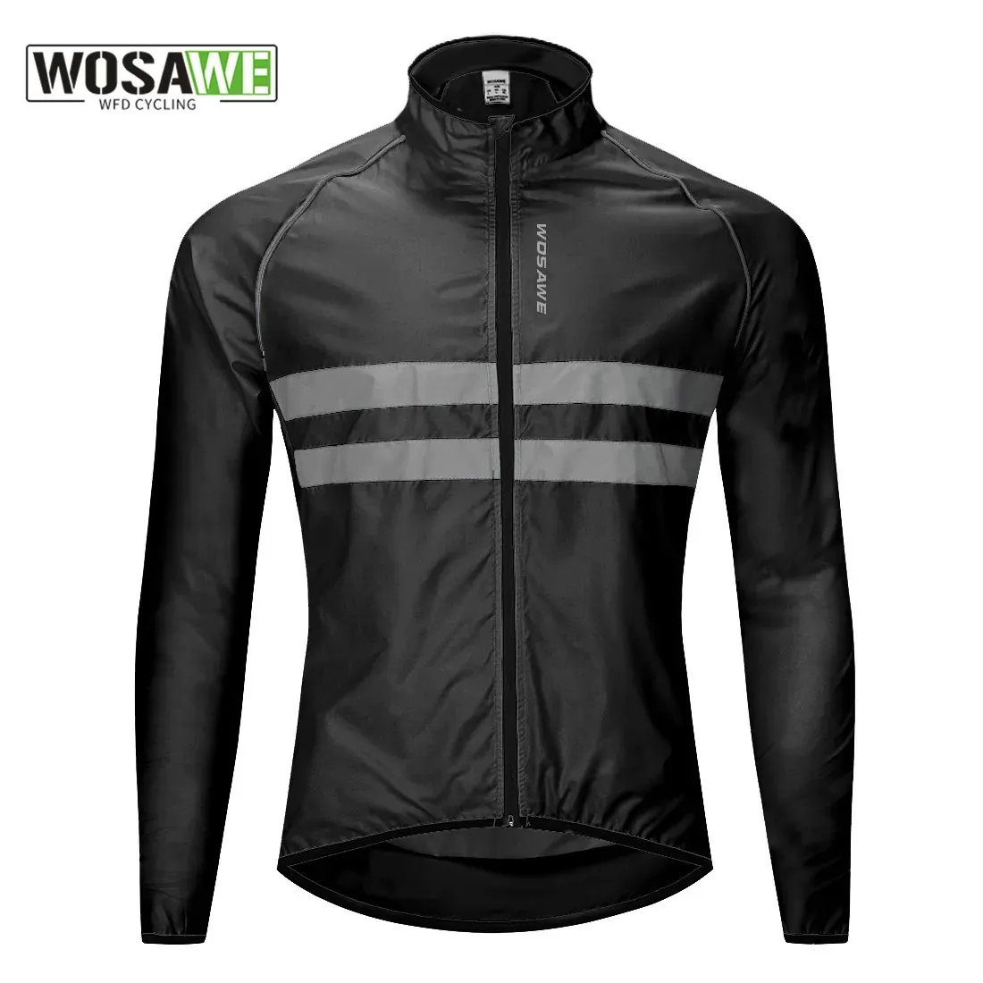 Giacche da ciclismo Wosawe Giacca di ciclismo riflettente ad alta visibilità Multifunzione Jersey Road Road MTB Bicycle Porgoso a vento a pioggia a secco veloce a vento 230928 230928