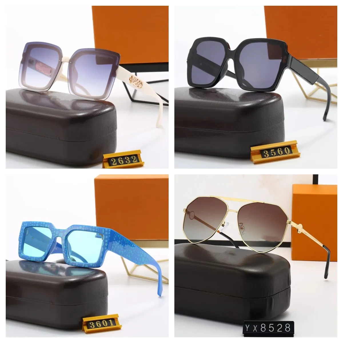 Nouvelles lunettes de soleil polarisées pour hommes et femmes, lunettes de soleil rétro légères pour la conduite, la pêche, la protection UV avec boîte