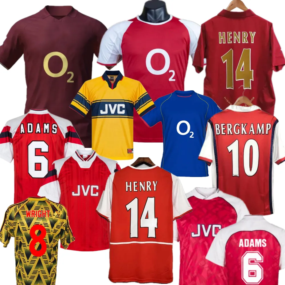 Henry Retro Fußballtrikot 05 06 VIEIRA BERGKAMP HIGHBURY 90 92 93 LJUNGBERG Vintage Fußballtrikots ADAMS WRIGHT klassisches Maillot de Foot PIRES Fußballtrikots