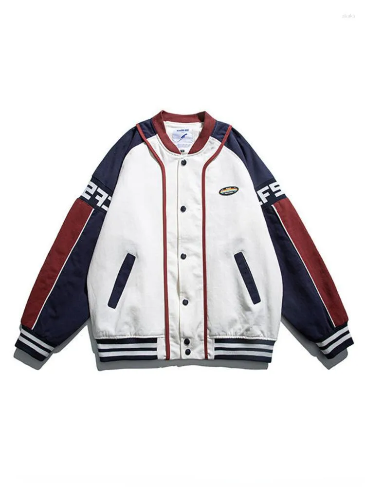 Men's Jackets 2023 Vintage Letter Embroidered Jacket Coat Street Wild Pilot Baseball Uniform Couple Casual Loose Racer