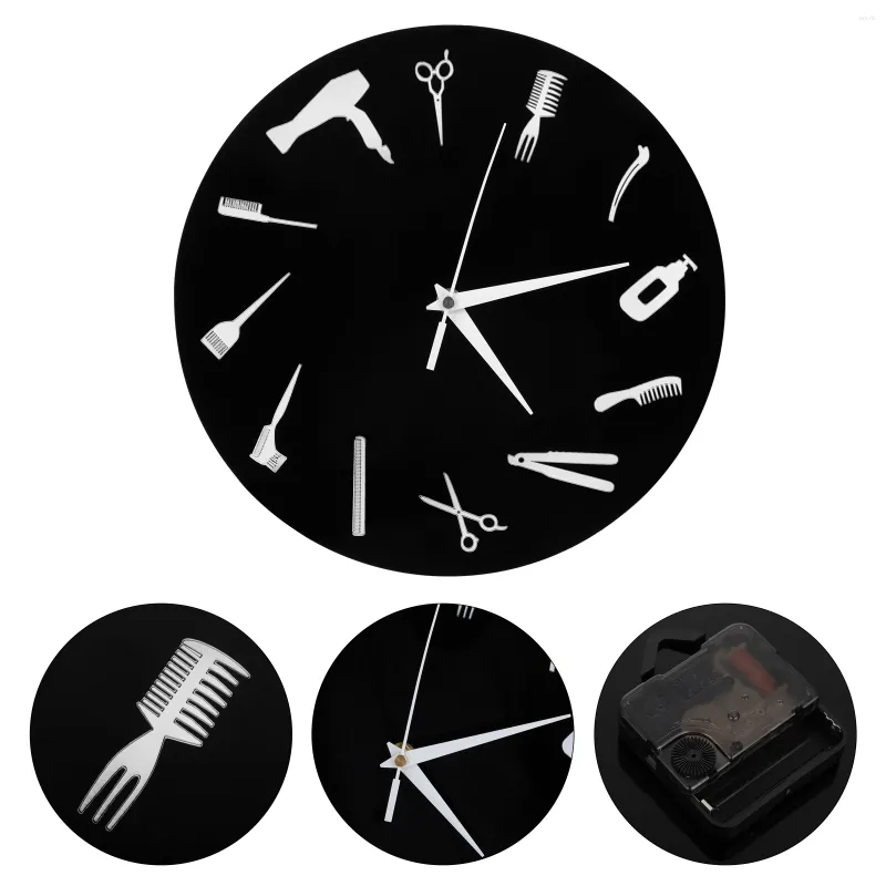 Zegary ścienne zegar akrylowy retro prezenty proste piękno salon fryzjerski dekoracja dziecięca metal