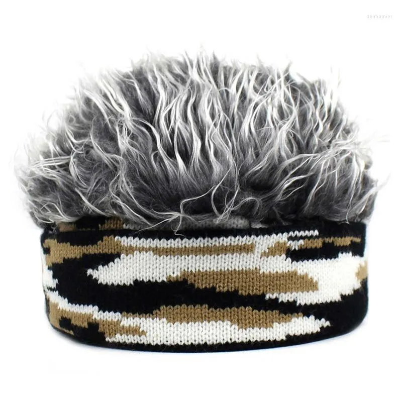 Berety Regulowane sporne czapki nowatorskie nowatorskie włosy Visor Sun Cap Pergę szczytową czapkę baseballową z fałszywymi włosami