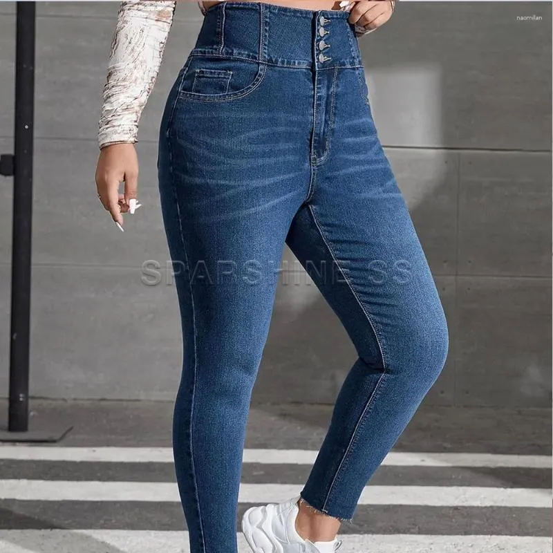 Frauen Jeans 2023 Mode Blau Skinny Slim Elastizität Hosen Für Frauen Einfache Hosen Push-Up Sport Feste Beiläufige