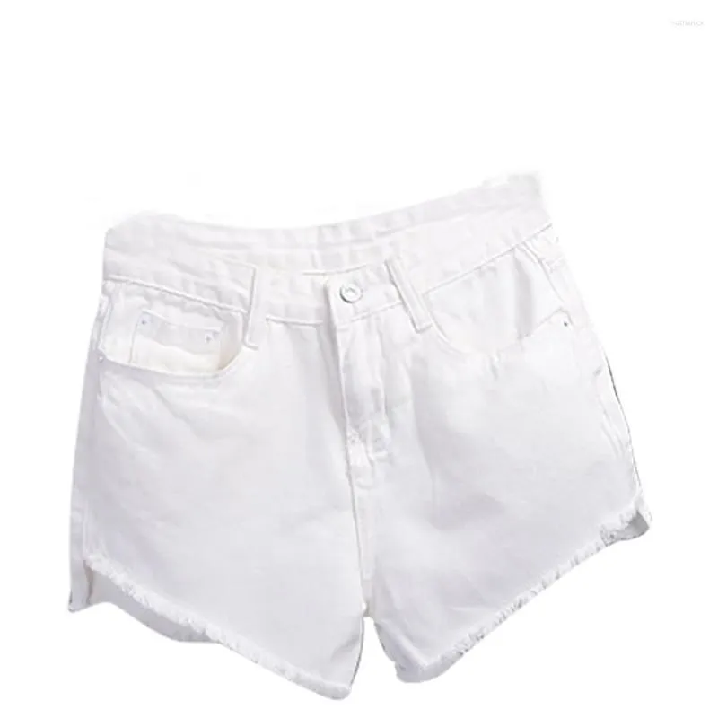 Damesjeans 2023 Dames Zomer Mode Witte Shorts Koreaanse Stijl Casual Hoge Taille Rechte Baggy Jean A-lijn Wijde Pijpen Streetwear