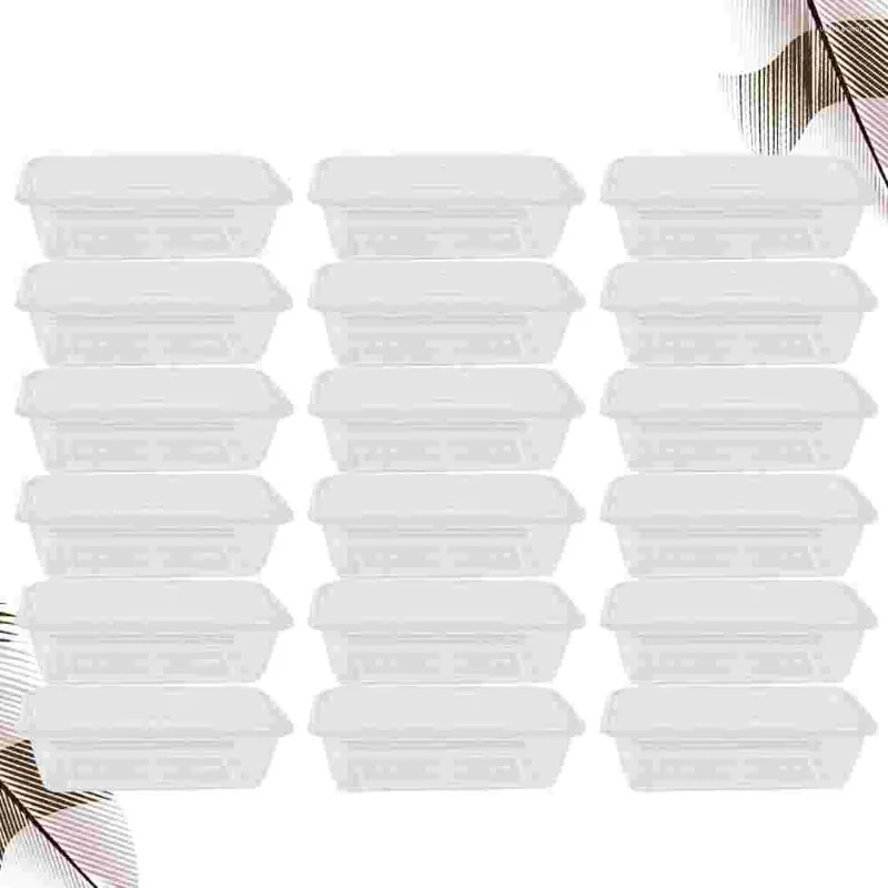 Conteneurs à emporter 50pcs boîtes transparentes avec couvercle boîte à Bento de salade de préparation de repas pour le Restaurant de cuisine