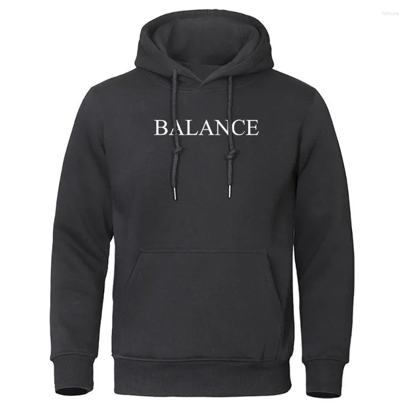 Heren Hoodies Balans Eenvoudige Brief Afdrukken Heren Streetwear Leuke Trui Hoodie Patroon Fleece Sweatshirt Cartoon Oversize Herenkleding