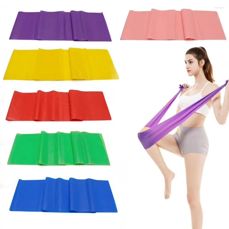 Bandes de résistance 1,5 m de yoga ensemblese élastique pour le gymnase de fitness TPE Gum Sport Exercice d'entraînement STRAP