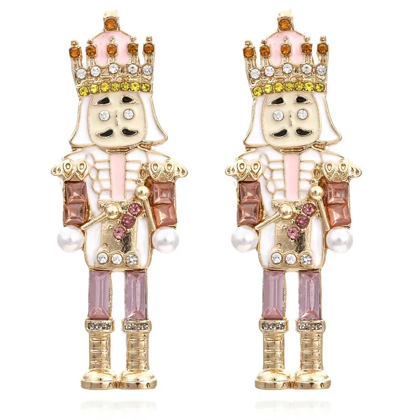 Stud Soldier Cartoon Character Earrings For Girl Cute Nutcracker Women Men smycken Tillbehör 230928