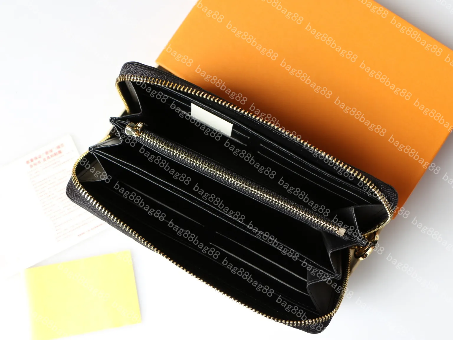 Designer portemonnee heren dames Zippy Wallet kettingopening met drie ruime compartimenten in een muntzakje met ritssluiting en 12 kaartsleuven M81510