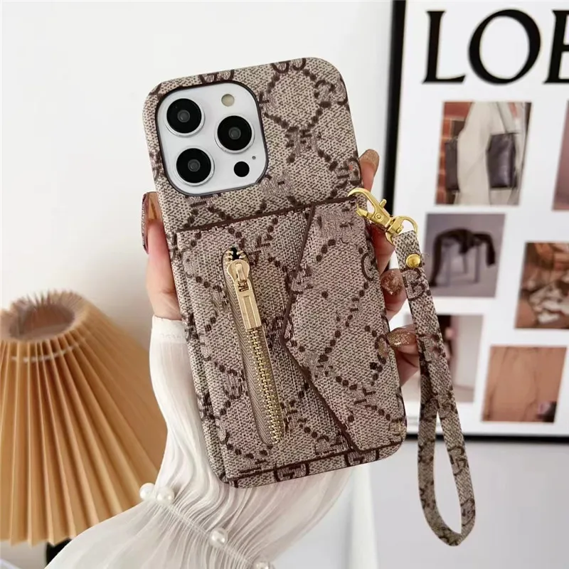 Designer Fashion Card Holder Phone Cases For IPhone 15 15pro Max 15plus 14  14promax 13promax 13 12 12pro 11 Pro Max Luxury Leather Zipper Wallet Phone  Cover 23532 From Mobilecovers, $16.25 | DHgate.Com