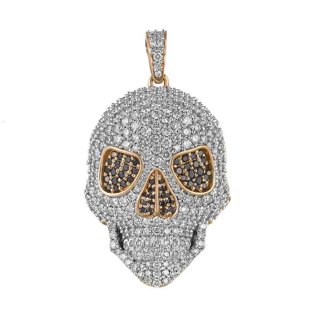 Skull Hip Hop Diamond Pendant VVS moissanite diamond Luxury Pendant 925 Sterling Silver Hip Hop Pendant For Men