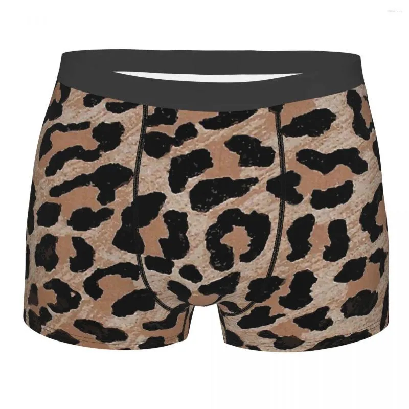 Underpants Cheetah Leopard Print Animal Skin Simulation Homme Panties Men's Underwear Comfortable Shorts Boxer Briefs