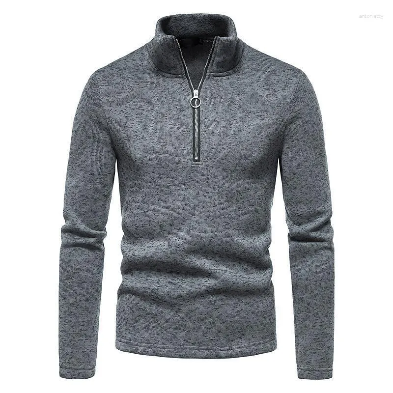 Männer T Shirts Herbst Winter Strickjacke Männer Pullover Jacken Mäntel Mode Hohe Kragen Gestrickte Slim Fit Mantel Herren Kleidung 2023