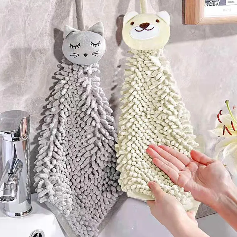 Serviette Mignonne En Chenille, Essuie Mains Pour Salle De Bain, Cuisine,  Dessin Animé Avec Boucles Suspendues, Séchage Rapide, Douce Et Absorbante  En Microfibre Du 6,08 €