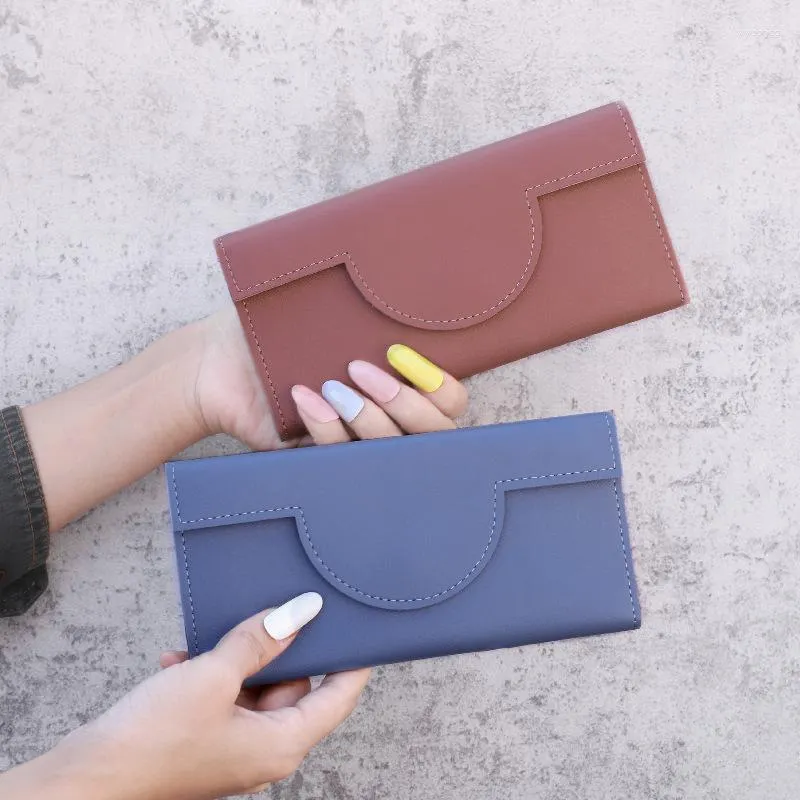 Wallets Women's Purse Long Money Clip Soft Wallet Korean Version Large Capacity Hand Bag Card Purses For Women