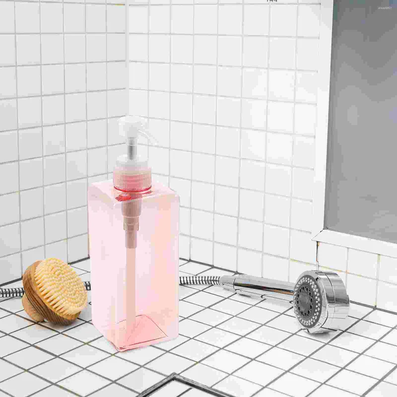 Flytande tvåldispenser tomma pumpflaskor dispenser: 650 ml fyrkantig schampo flaskbalsam lotion påfyllningsbar gratis för kroppstvätt fuktighetskräm
