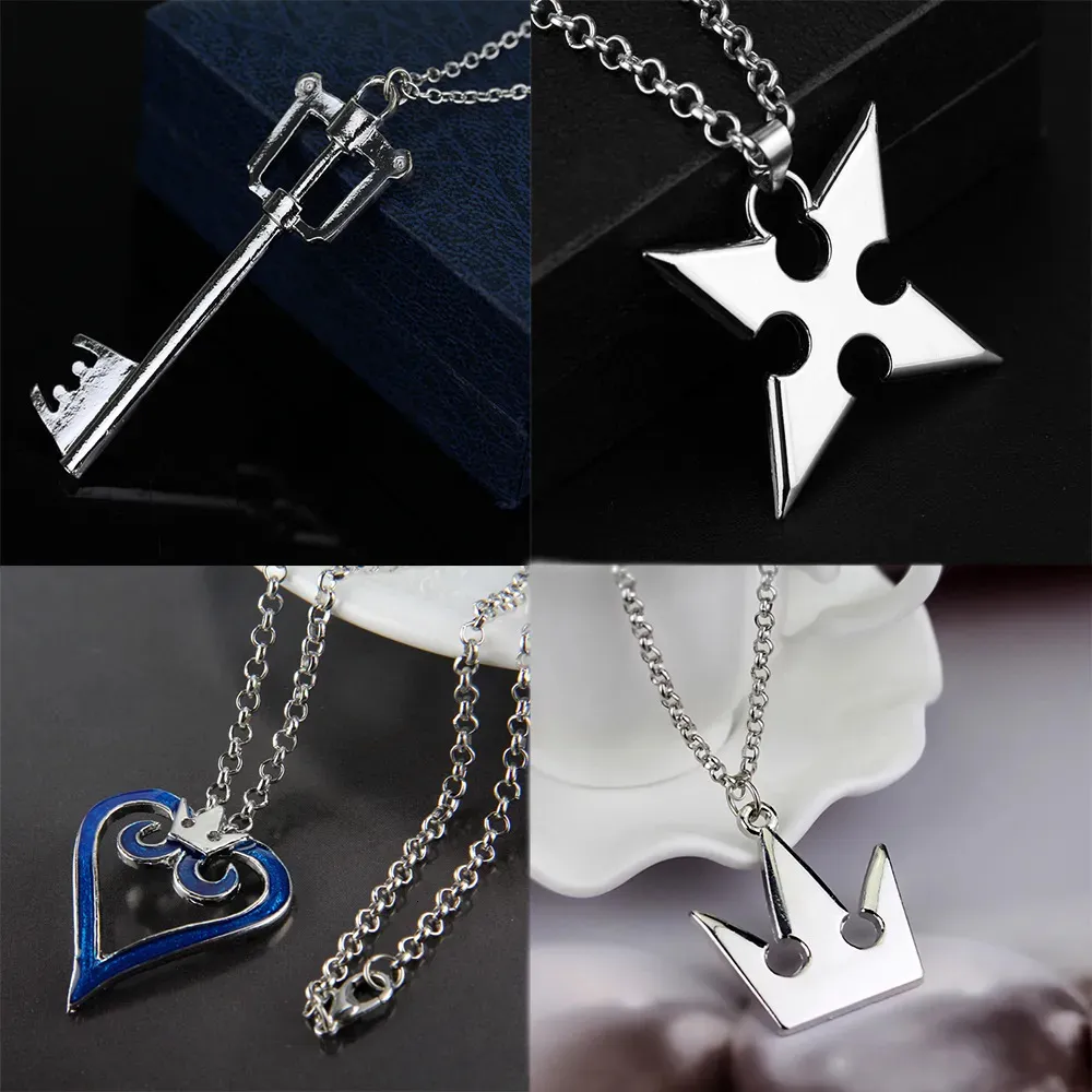 Ожерелья с подвесками, модные ювелирные изделия, Kingdom Hearts, Корона Сора, колье-колье, ожерелье ручной работы, костюмный ключ, подвеска-цепочка, украшение 230928