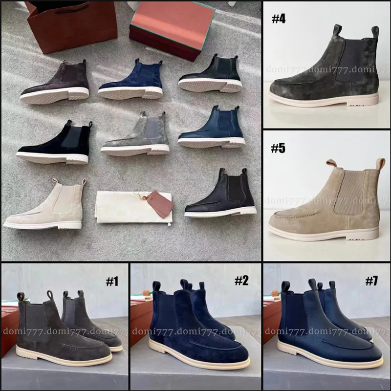 Bottines en cuir suédé pour hommes, de qualité supérieure, à la mode, tailles 39 à 46