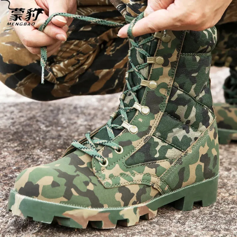 Laarzen Camouflage Militaire Laarzen Heren Werkschoenen Tactische Legerlaarzen Jungle Ademend Wandelen Jachtschoenen Botas Militares Hombre 230928