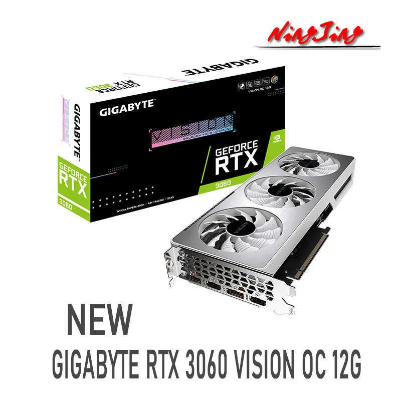 RTX 3060グラフィックカード、12GB GDDR6、OC 15000MHz、192ビット 