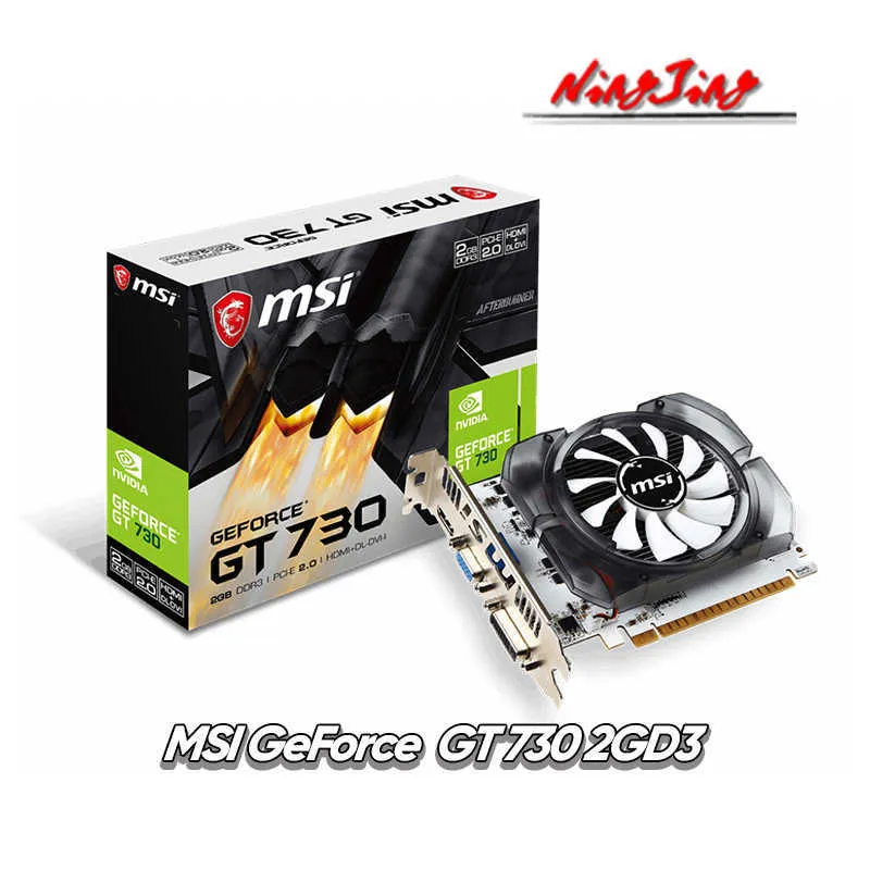 MSI New GeForce GT730 2GD3 2G 730 28nm 2GB GDDR3 64 bit 128 bit Video Cards GPU Graphic Card DeskTop CPU Motherboard