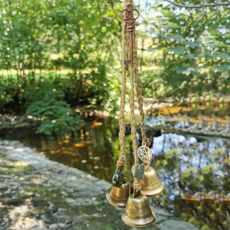 Decorative Figurines 2023 3PCS/SET Blessing Bells Unique Wind Chimes Pendants Amulet Evil Spirit Witch Home Wall Hanging Witchcraft