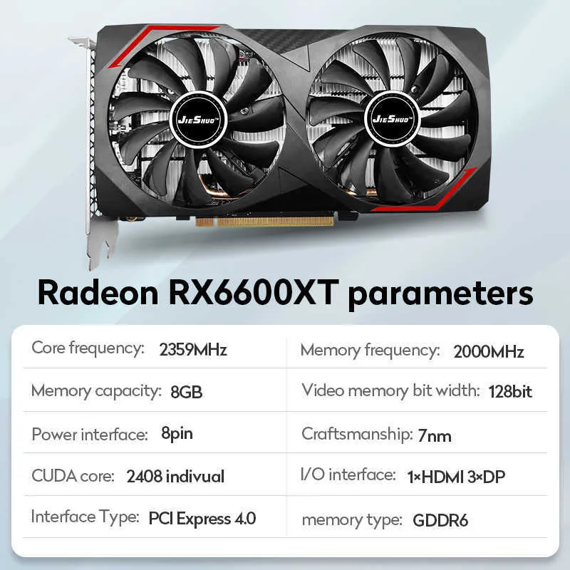 Refurbished AMD Radeon RX 6600 XT 8GB Graphics Card  From
