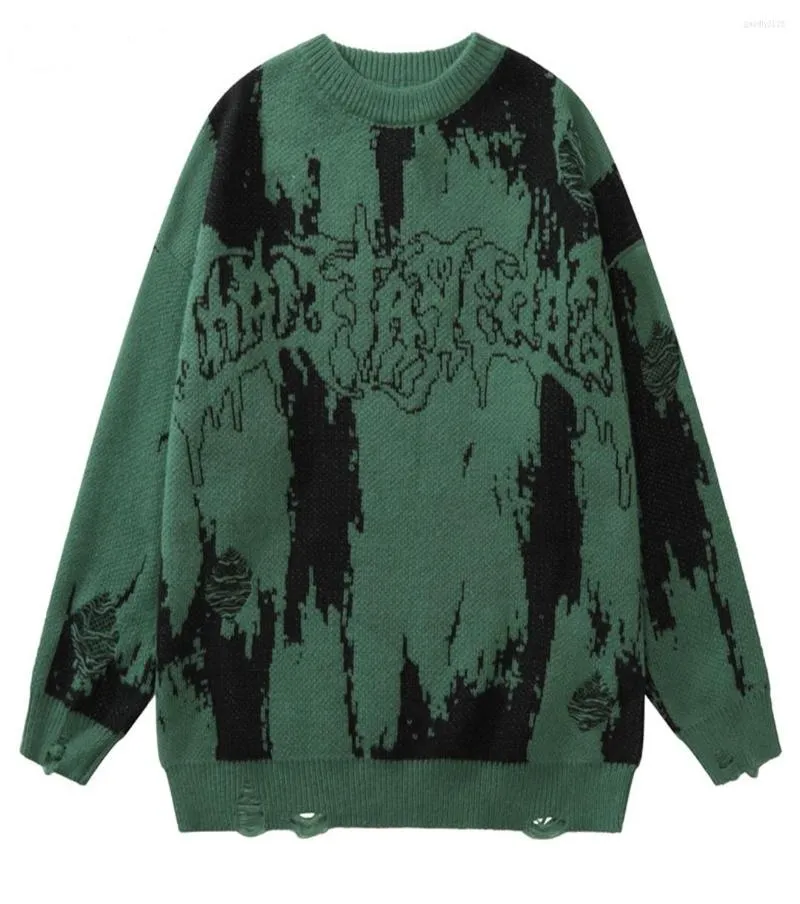 Vintage Knitted Punk Gothic Streetwear Sweater For Men And Women
