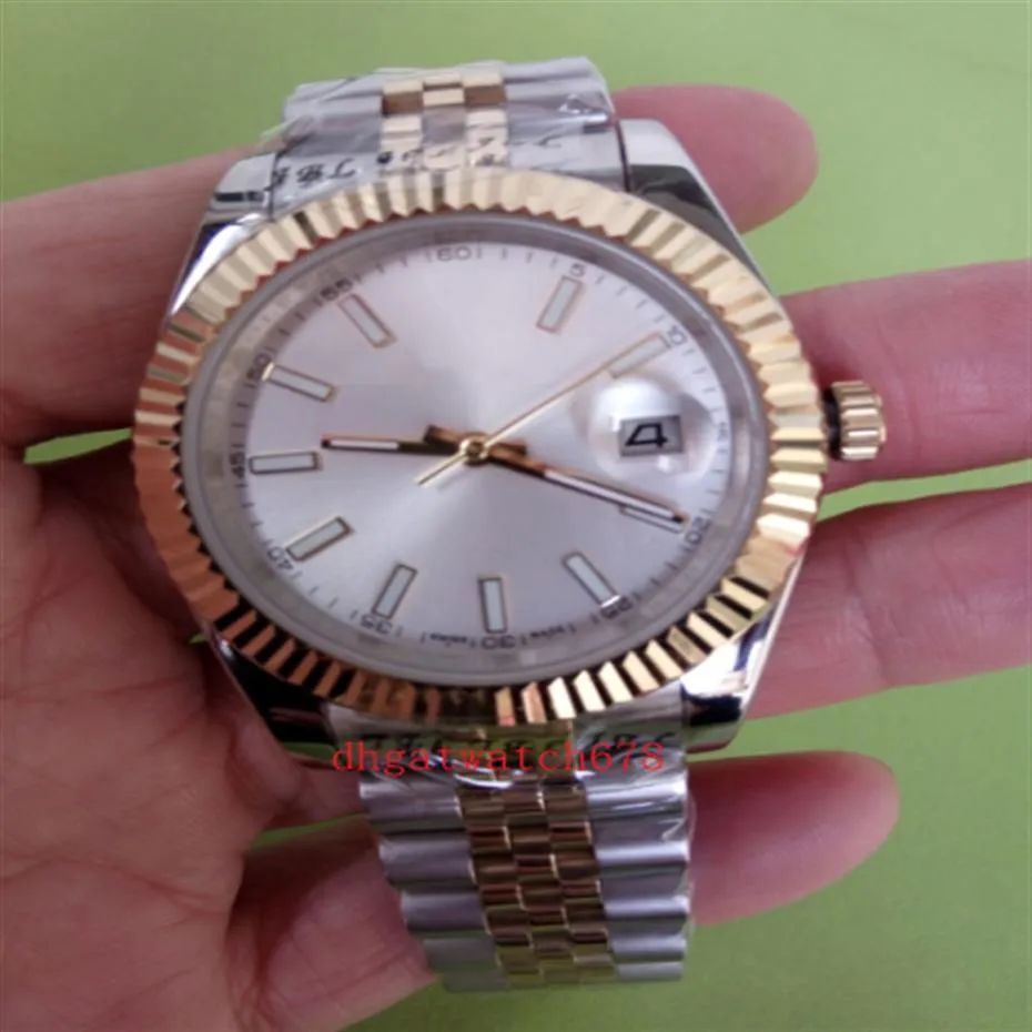 Luksusowe męskie nowe 41 mm datejust 126333 White Dial Automatyczne męskie zegarek 18k żółte złoto dwonetkowe bransoletki bransoletki Zegarki 281R