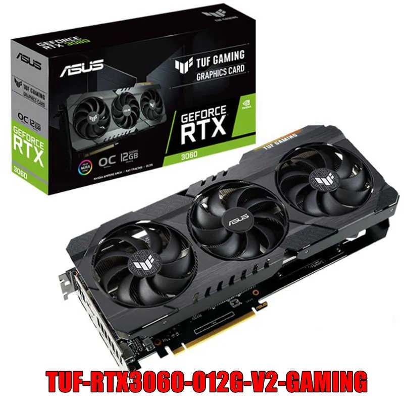 Tonysa Scheda Grafica RTX3060 12GB GDDR6 Per Gaming – PCIe 3.0, Doppia Ventola, Ray Tracing, DLSS