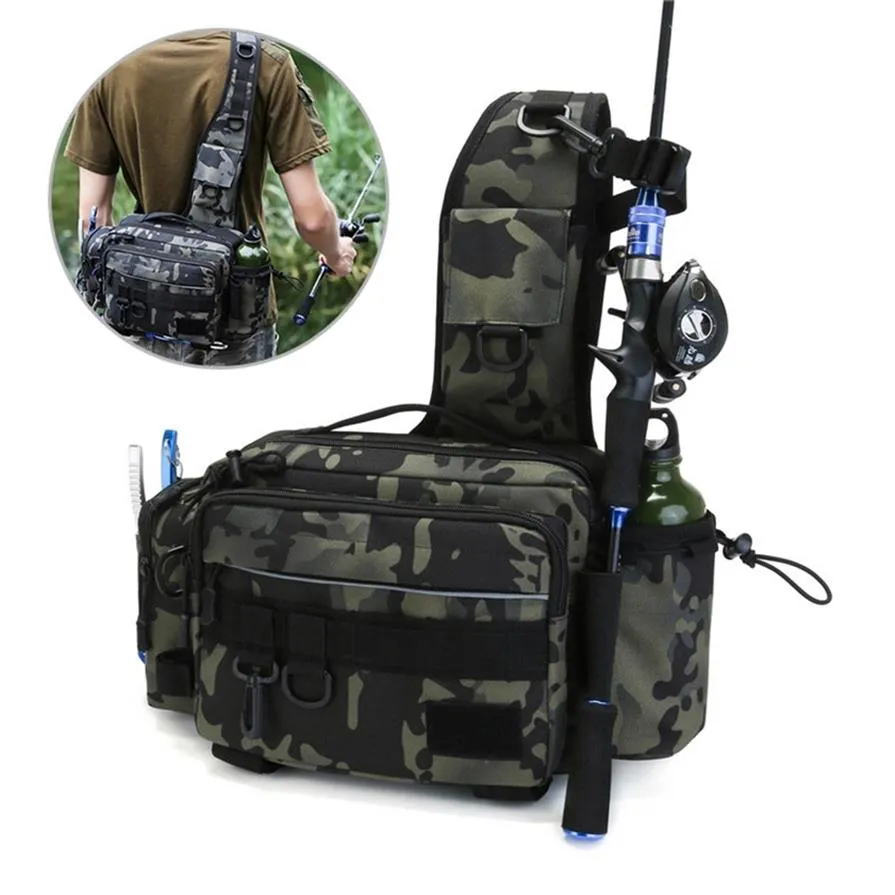 Fishing Tackle Bag Multifunctional Single Shoulder Crossbody