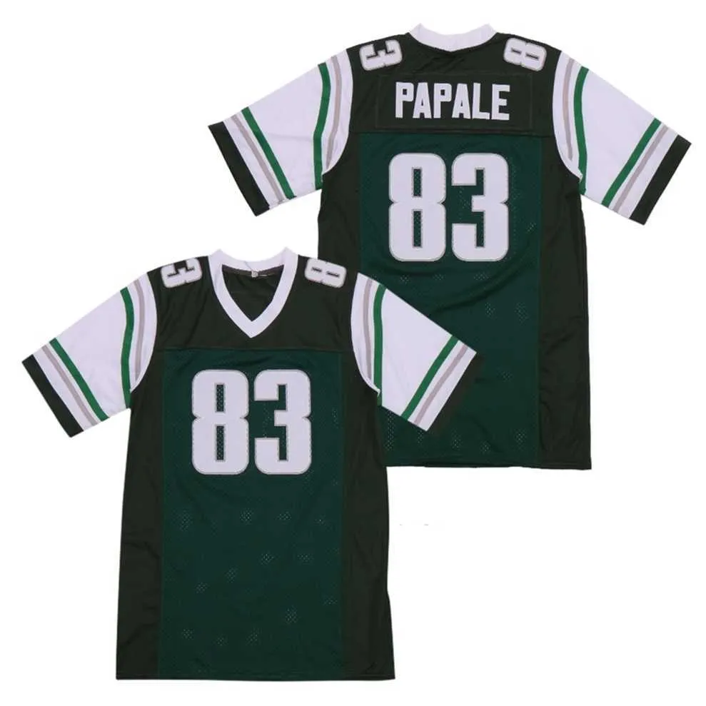 qqq8 VINCE PAPALE # 83 MAILLOT DE FILM INVINCIBLE Maillot de Football Vert Cousu Taille M-XXXL