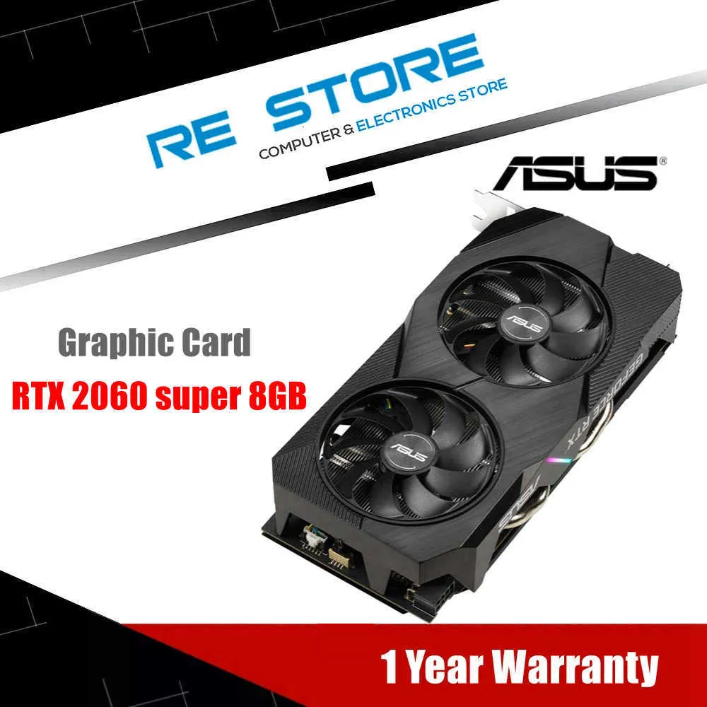 使用されるASUS RTX 2060スーパー8GBグラフィックカードビデオカードGPU RTX 2060S