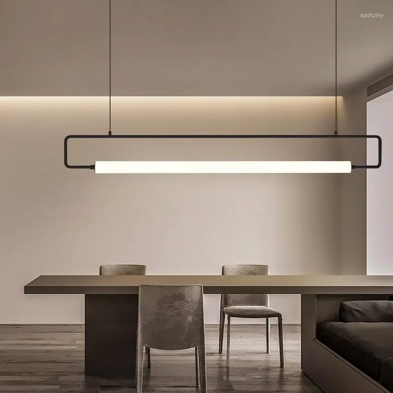 Hanger lampen Designer Licht Luxe Luxureslijnen Nordic Restaurant Lang kroonluchter Office koffietafel LED Minimalistisch eetbar Lamp