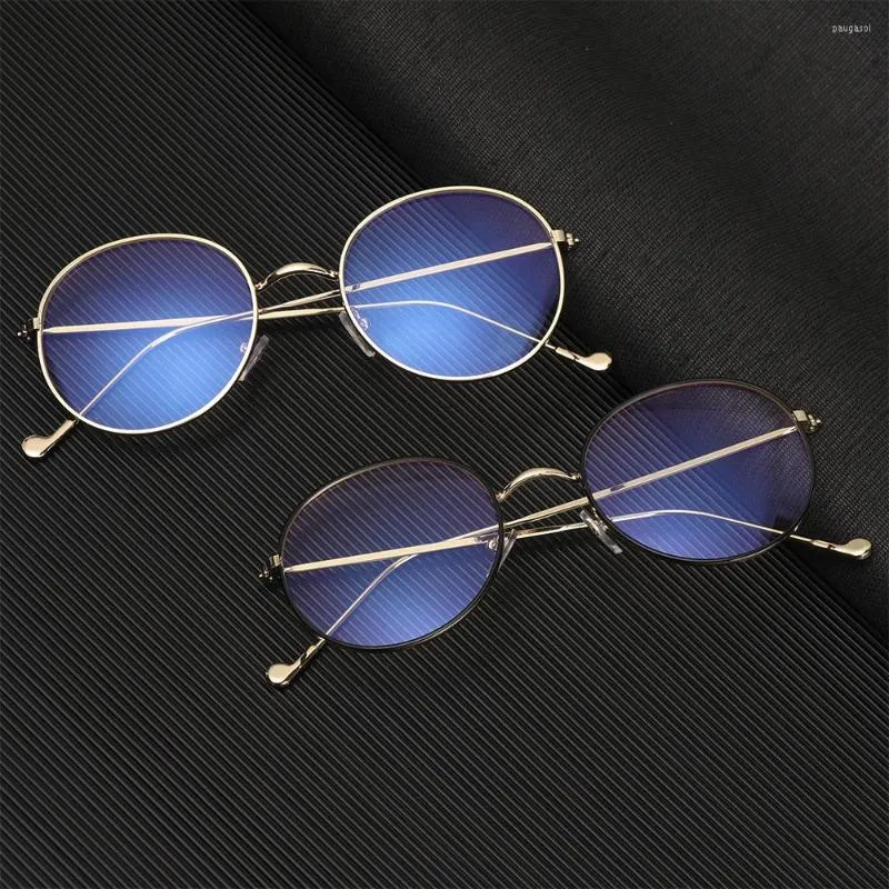 Zonnebrillen unisex ultralight vintage metalen bril plat spiegelglazen optische bril brillen brillen