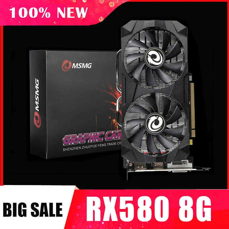 Carte graphique de jeu vidéo rx580 reconditionnée, 8 go, pas 4 go, 2060 rtx3060ti gtx1060 3050 ddr5 1660super 6600xt 1080