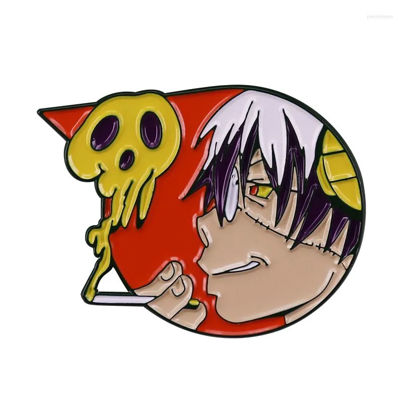 Spille Soul Eater Hallow Series Franken Stein Spilla smaltata Cartoon giapponese Anime Spilla Decorazione distintivo