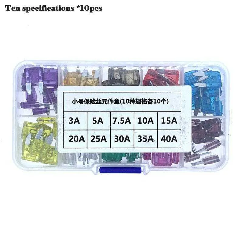 Small and medium car fuses mixed pack xenon lamp 2A to 35A insert